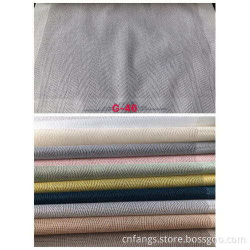Natural Style Linen Voile Jacquard Curtain Fabric